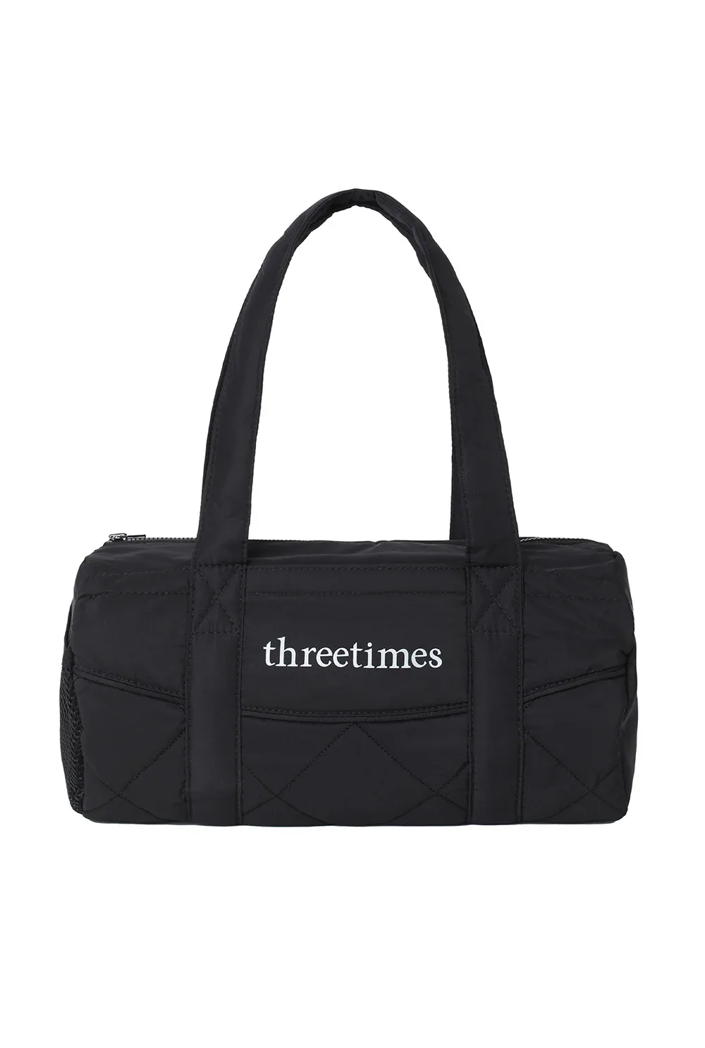 threetimesの黒いスポーツバッグ